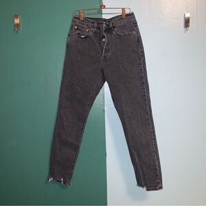 501 Levi Black Skinny Jeans Size 25